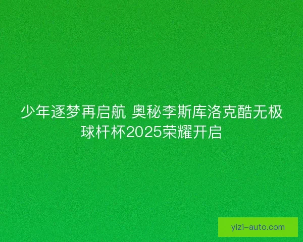 少年逐梦再启航 奥秘李斯库洛克酷无极球杆杯2025荣耀开启